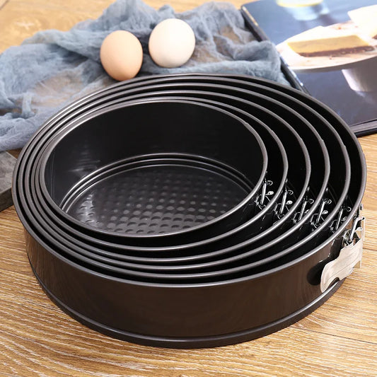 PizzAtHome Springform Cake Pan Round Nonstick Baking Pans Spring Form For Cheesecake Tier Wedding Cakes Removable Bottom Quiches