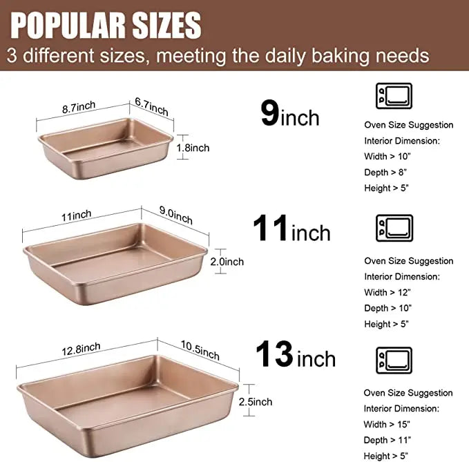 Deep Baking Pan Cookies Sheet Rectangular Jelly Roll Non Stick Carbon Steel Cake Metal Bakeware Biscuit Bread Loaf DIY Tools