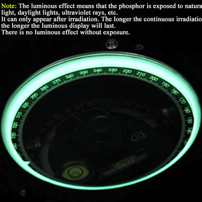 Military Multifunctional Fluorescent Geological Survey Transit Compass