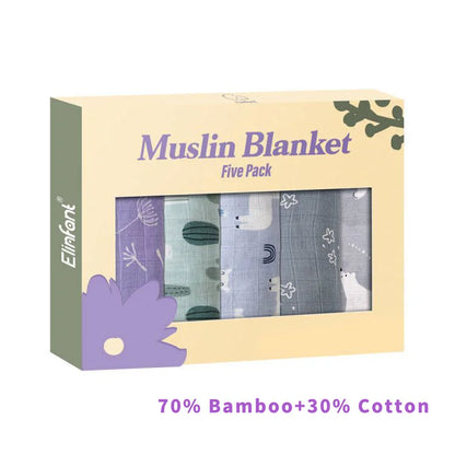 Elinfant Bamboo  Muslin Bib Burp Cloth  Set