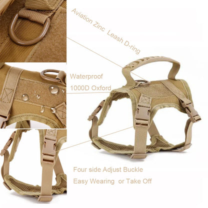 Tactical No-Pull Adjustable Service Cat Vest Harness