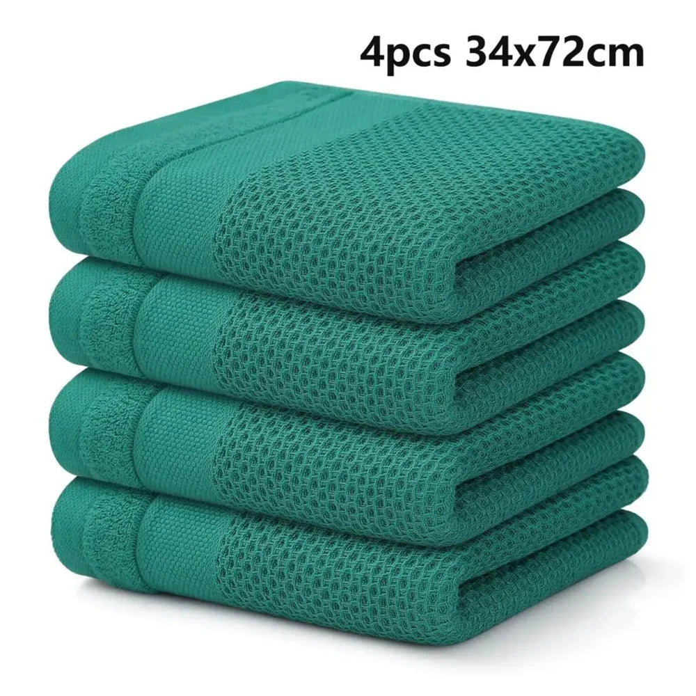 Homaxy 100% Cotton Dish Cloth Kitchen Cleaning Tools Kitchen Towels Hand Towels Quick Towel  Absorbent Cotton Dish Clean Cloth