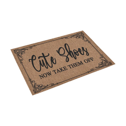 Rubber Non-woven Fabric Doormat  with words