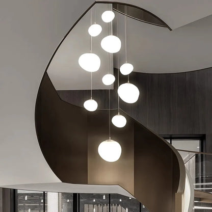 Modern ring stairs led lights