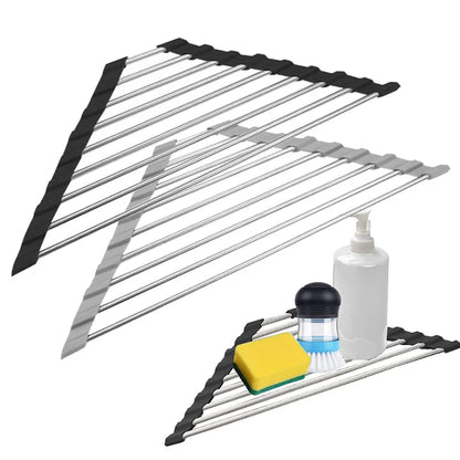 Triangle Dish Drying Rack for Sink Corner