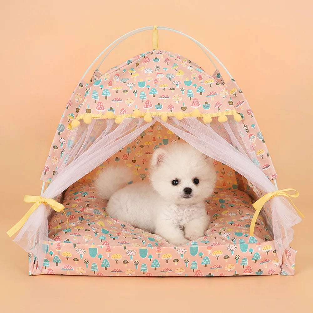 Travel kennel tent for pet princess