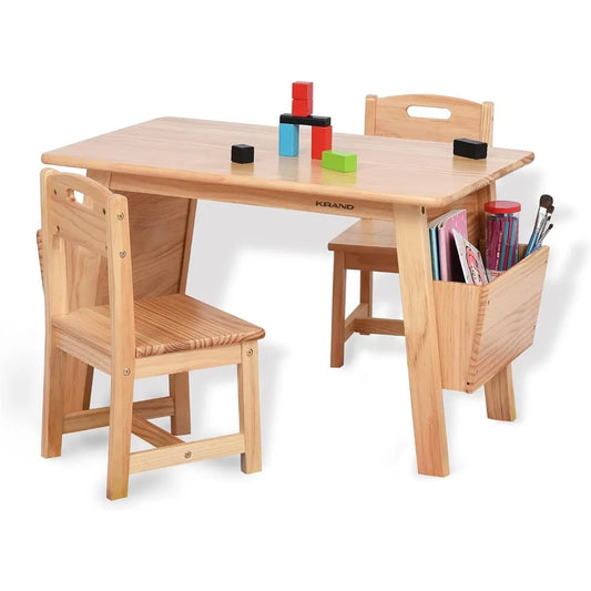 KRAND kids solid wood table & chair set