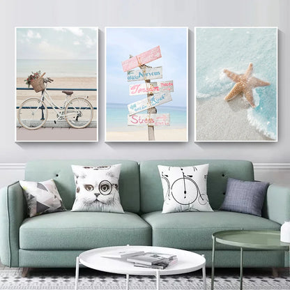 Beach Sea Ocean Canvas  wall Art Decoration