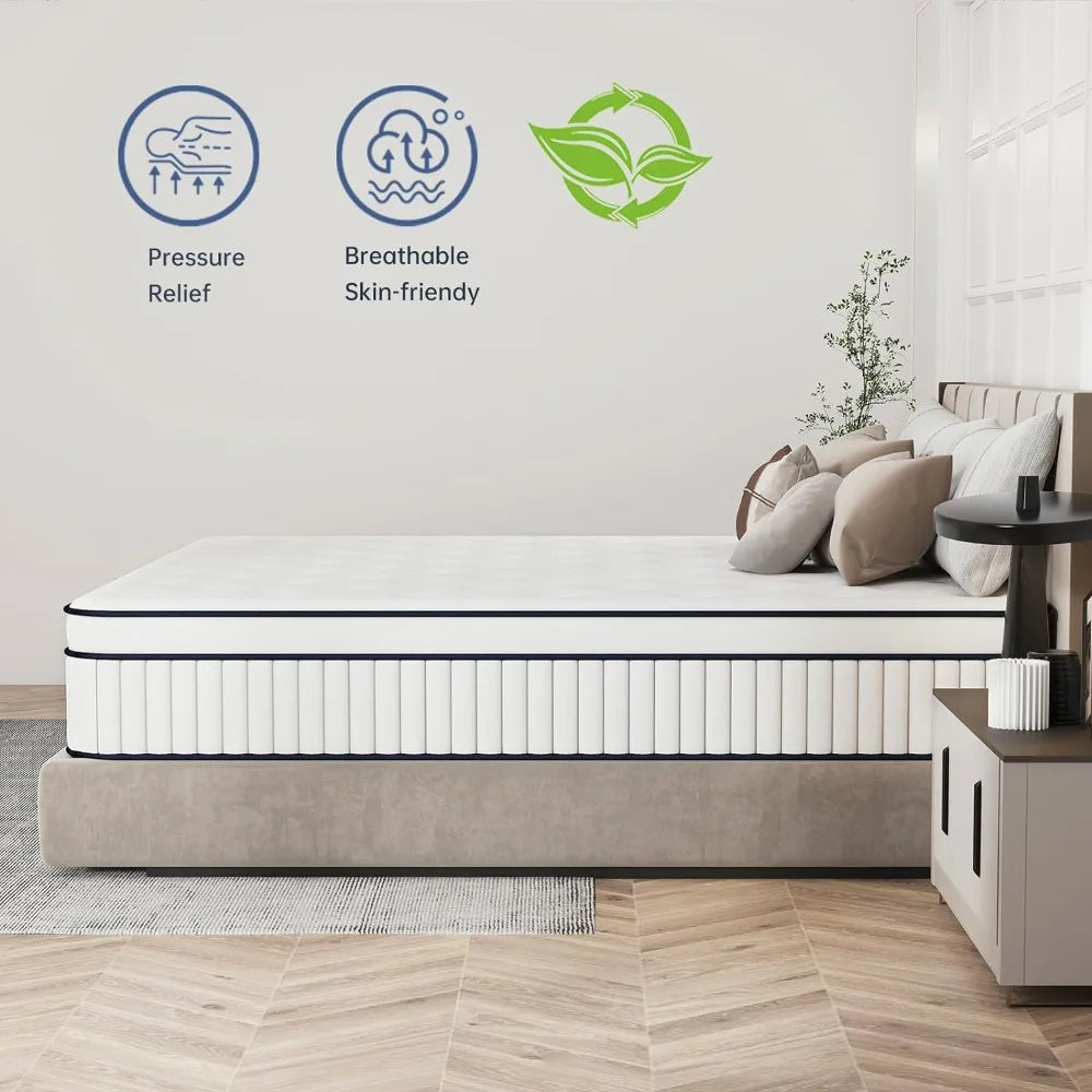 10 Inch King Size Hybrid Mattress