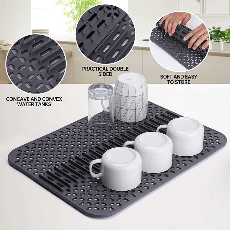 Non-slip Quick Drying Kitchen Silicone Sink Mat