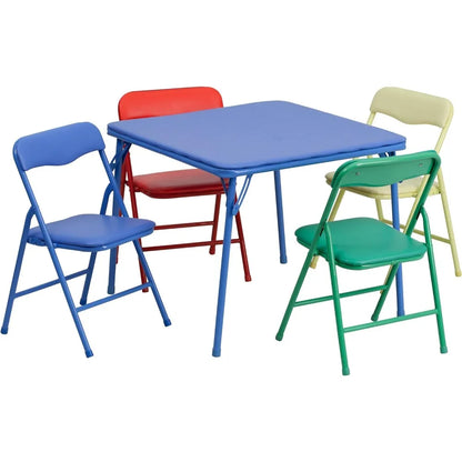 5-Piece Folding Square Table & Chairs Set