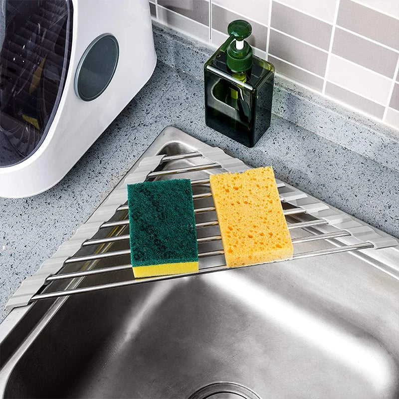 Triangle Dish Drying Rack for Sink Corner