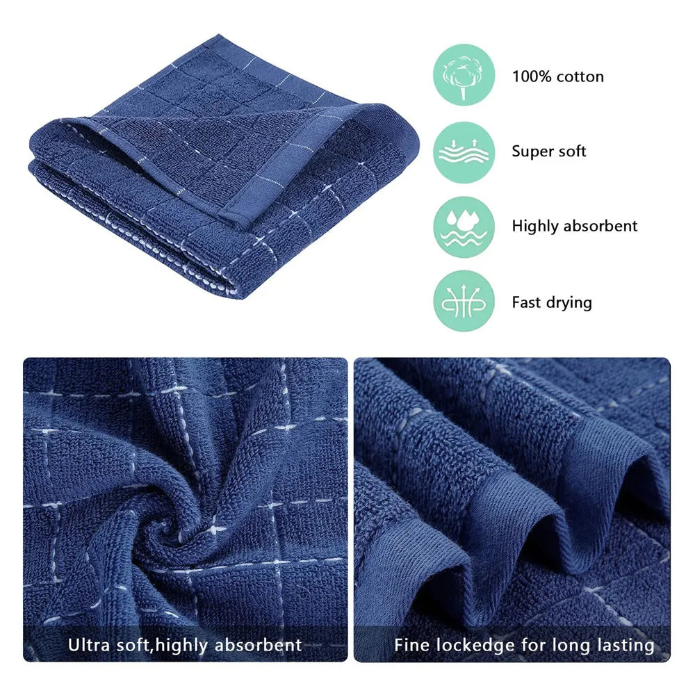 Homaxy 100% Cotton Dish Cloth Kitchen Cleaning Tools Kitchen Towels Hand Towels Quick Towel  Absorbent Cotton Dish Clean Cloth