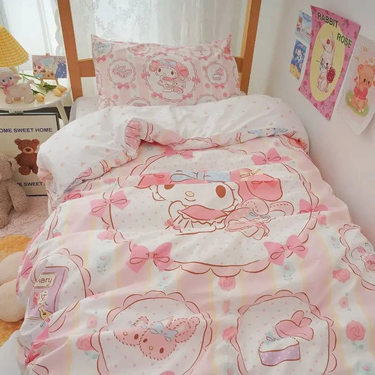 Kawaii sanrio anime cartoon children bedding set