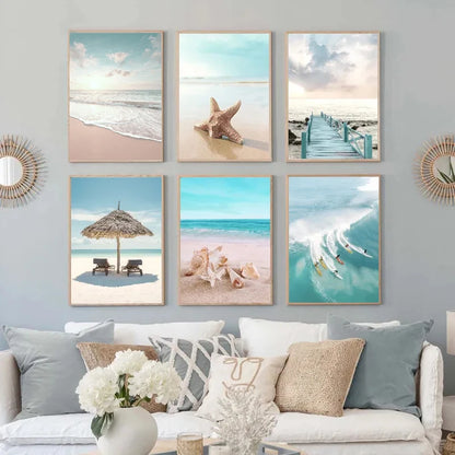 Beach Sea Ocean Canvas  wall Art Decoration