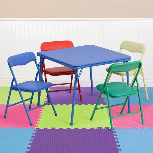 5-Piece Folding Square Table & Chairs Set