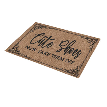 Rubber Non-woven Fabric Doormat  with words