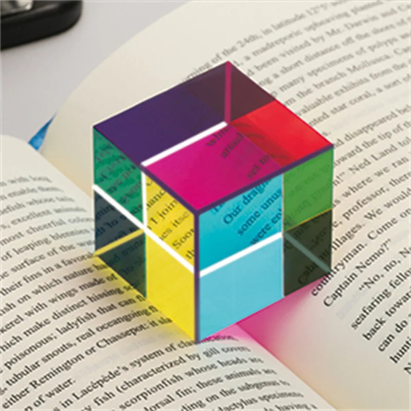 4CM Colorful desktop  cube prism, educational  toy