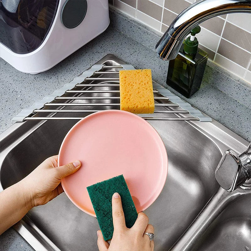 Triangle Dish Drying Rack for Sink Corner