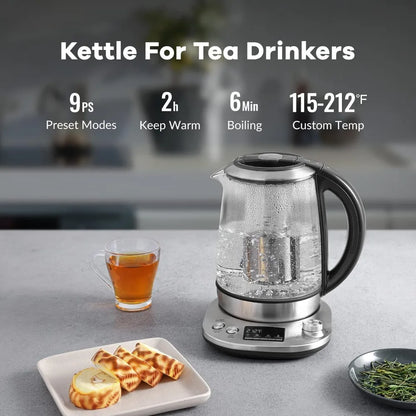 Electric Tea Kettle Pot with Removable Infuser