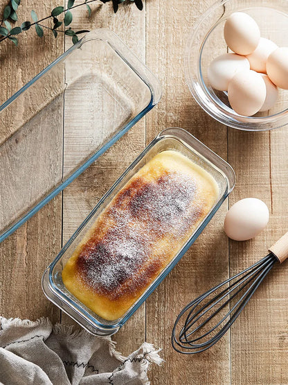 Household Borosilicate Glass Baking Dishes, Rectangular Baking Pan for Microwave Oven, Salad k, Kitchen Accessories, 1630ml,