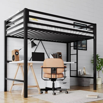 Junior Loft Bed Twin Size, Heavy Duty Frame