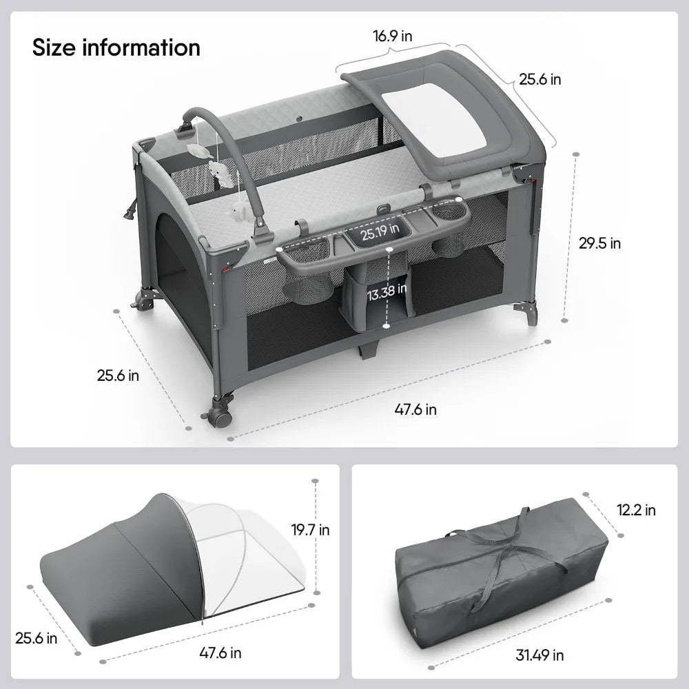 4 in 1 Baby bassinet, pack & play