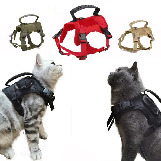 Tactical No-Pull Adjustable Service Cat Vest Harness