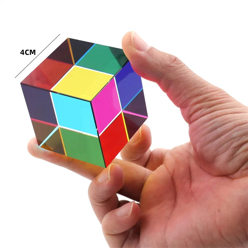 4CM Colorful desktop  cube prism, educational  toy