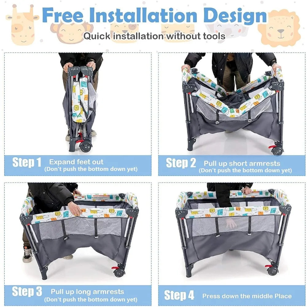 BABY JOY 5-in-1 pack & play