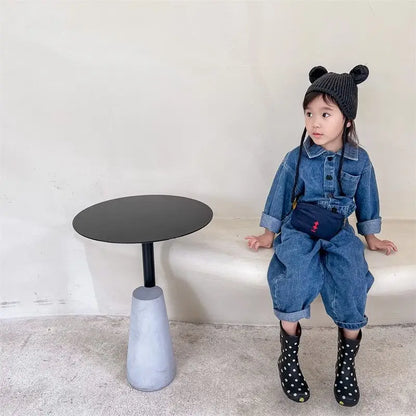 Korea Denim Long Sleeve Romper Onesie Jumpsuit