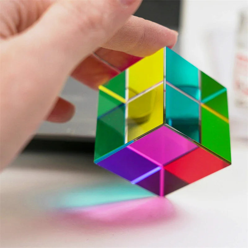 4CM Colorful desktop  cube prism, educational  toy