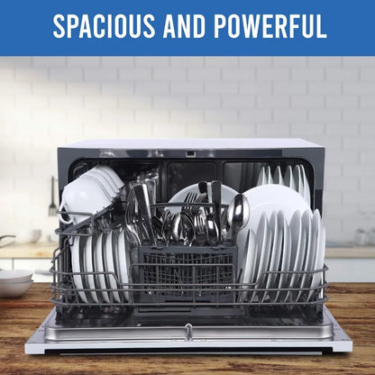 7-Program System Portable Countertop Dishwasher