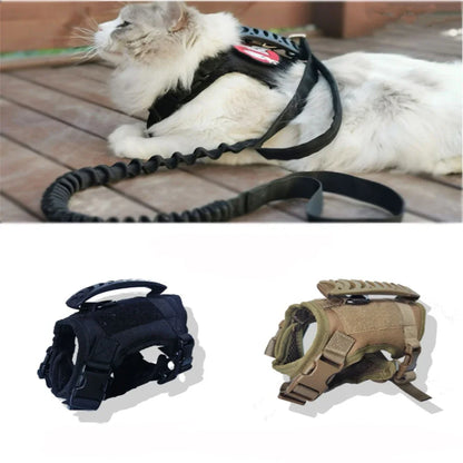 Tactical No-Pull Adjustable Service Cat Vest Harness