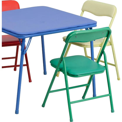 5-Piece Folding Square Table & Chairs Set