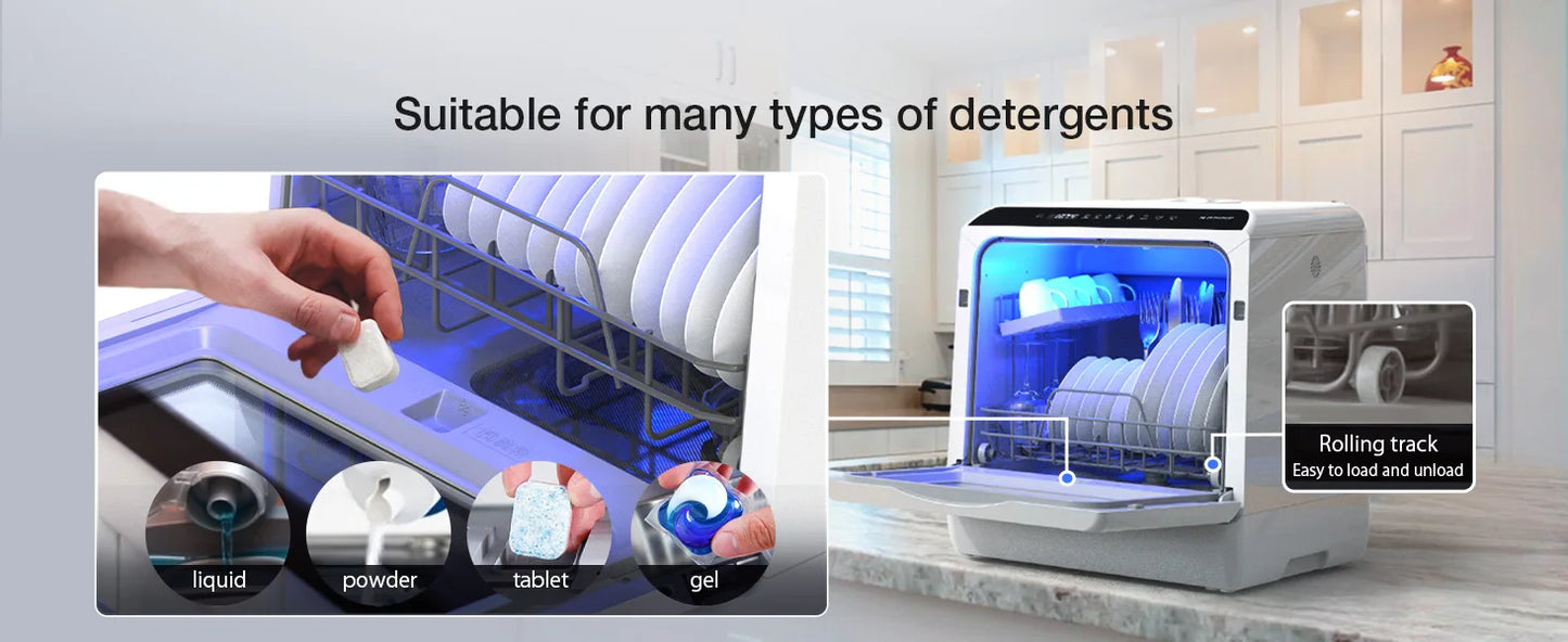 Blitzhome Intelligent Countertop Dishwasher with APP Control