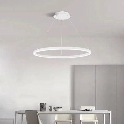 Nordic  Single Ring Led Chandelier  Dimmable Lamp Fixture