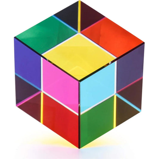 4CM Colorful desktop  cube prism, educational  toy